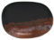 Edelstein Scheibenstein 3-5 cm + Edelsteinkarte | Handschmeichler Taschenstein Massagestein | Lebensquelle Plus (Sardonyx, schwarz-braun)