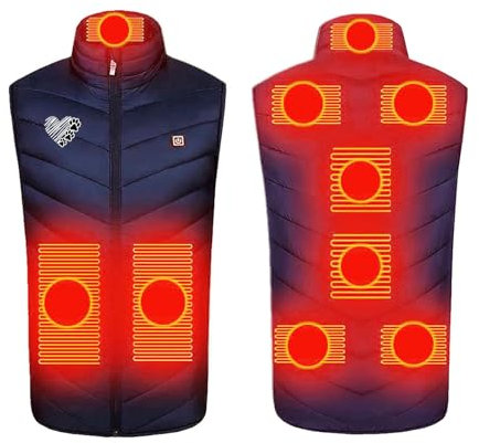 Black Friday 2024 Offerte Oggi Gilet Riscaldabile Uomo Donna Giubbotto Riscaldata Elettrico Con USB Felpa Uomo Giubbotto Riscaldabile Moto Giacca Invernale Caldo Gilet Senza Batteria e Cappuccio