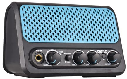 YIWEOG 10W Small Electric Guitar Amp Clean Overdrive 2 Channel Reverb Effect Portable Guitar Practice Speaker for Daily Practice Street Performances Supports Plug and Play BT/Headphone Connection