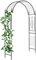 GOPLUS Rosenbogen aus Metall, 143 x 40 x 234 cm Gartenbogen mit Rankhilfe & 4 Erdspießen, Torbogen für Kletterpflanzen, Rankbogen Hochzeitsbogen für Garten, Hochzeit & Party