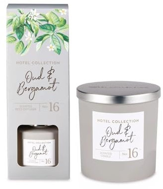 Hotel Cōllection | Oud & Bergamot No. 16 - Scented Reed Diffuser & Scented Candle | 100mL+300g [BUNDLE]
