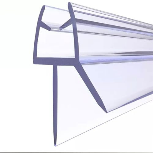 Honeyes Joint de douche pour portes en verre de 6 à 8 mm - Lèvre en caoutchouc extra épaisse (12 mm) - 100 % étanche et durable - Montage facile - Convient pour toutes les douches et baignoires (1