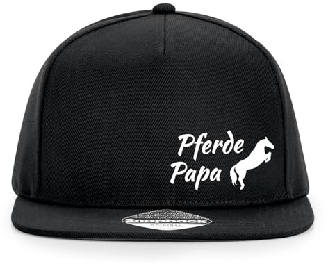 Huuraa Cappy Mütze Pferdepapa Silhouette Geschenk | Baseballkappe Basecap Kappe Geschenkidee Unisex Baseball Cap