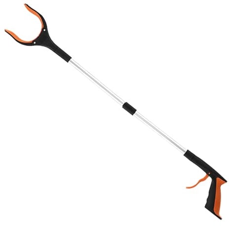 Aufhebestab Greifhilfe Zange - Müllsammelzange Klappbar Werkzeug, Auflesehilfe Greifarm Lang | Robuster Greifarm 84cm Mit Klappmechanismus, Greifer Hilfsmittel Für Ältere Menschen, Abfall