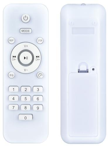 TCNOUMT Ersatzfernbedienung Kompatibel mit KLlM Boombox B4 Radio CD-Player Tragbares Audiosystem KBB43,Weiß (Bitte Stellen Sie sicher, DASS Ihre alte Fernbedienung mit unserem Hauptbild übereinstimmt)
