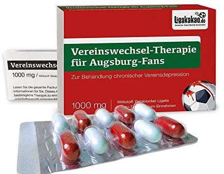 Alles für Augsburg-Fans by Ligakakao.de Augsburg Fanartikel Geschenk geldbörse ist jetzt VEREINSWECHSEL-Therapie Portemonnaie Herren Geldbeutel Wallet Leder