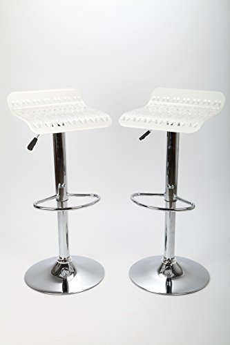 point home Barhocker Barstuhl Designstuhl Barsessel 2 Stück weiß Chrom