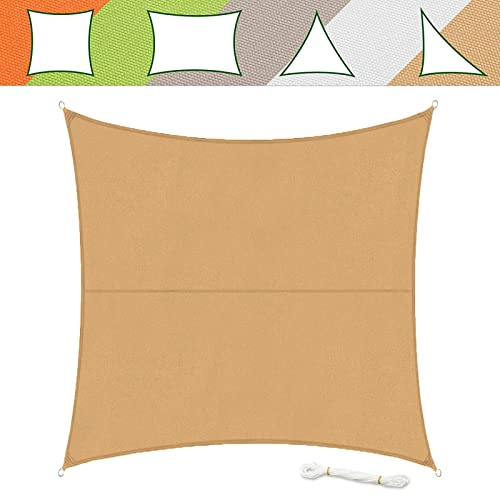 Casa pura® toldo impermeable impregnada | cuadrado, 3 x 3 m, protección UV, muchos colores