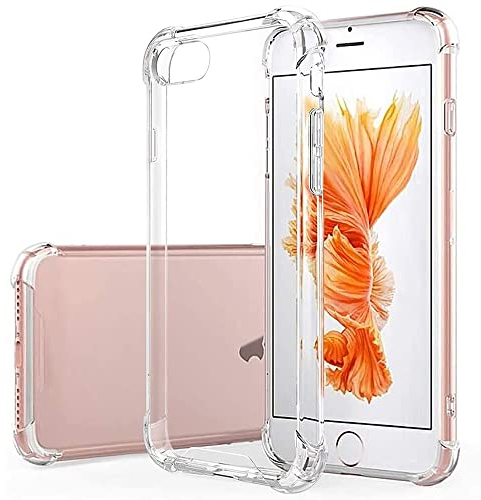 Hually Case for iPhone SE3 2022 (4.7-inch), Clear SE2 2020 Case, iPhone 7/8 Case, Transparent Soft Extremely Shockproof Bumper TPU Silicone Cover for iPhone 7/8/SE 2nd&3rd