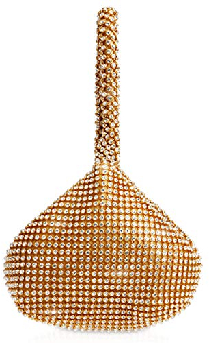 NICOLE&DORIS Damen Handtaschen Abendtasche Designer Glitter Dame Clein Tasche für Hochzeit Freizeit Party Gold
