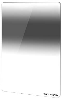 JONGSUN 100x150mm ND Filter, Grauer Reverse Verlaufsfilter Neutraldichtefilter, Quadratische Rechteckfilter RGND8 (0.9) 3-Stop, 18-Schicht Nano-Mehrfachvergütung, Schott B270 Optikglas