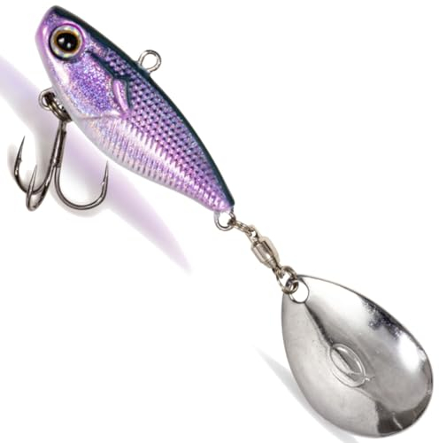 4Street Premium Spin-Jig Angelköder mit Spinnerblatt hochfrequente Aktion Raubfisch Angel Zubehör, baitfish, 3.7cm / 14g