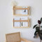 FIRADE Zeitschriftenhalter zur Wandmontage, mit PU-Lederband, Zeitschriftenständer, Akten-Organizer für Eingangsbereich, Büro, Wohnzimmer, Wartezimmer, Kinderzimmer, 2 Stück (43,9 x 8,9 x 26,9 cm)