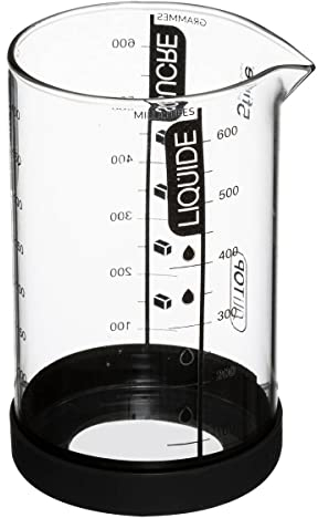 Five - Verre Doseur avec Base silicone antidérapante 0,6 l