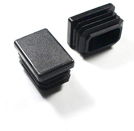 ajile - Embout rectangulaire pour Tube de Dimension 40x27 mm et d'épaisseur 1,0-3,0 mm Noir - 4 pièces - EPH116