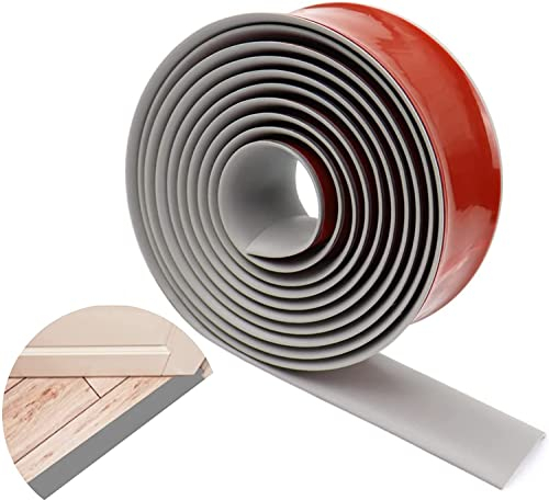 Grau Übergangsprofil Wasserdicht Selbstklebend Verdickt Vinyl Übergang Sschiene | Boden-Leiste Zum Vinyl Übergangs-für Fußböden | Ungelochte Abdeckleiste | Bodenprofil | Türschwelle Zum Kleben 2m