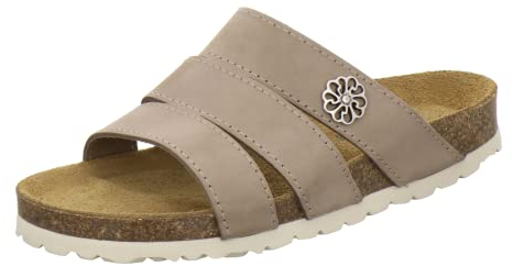 AFS-Schuhe 2113, Bequeme Damen Pantoletten echt Leder, praktische Arbeitsschuhe, Hausschuhe, Handmade in Germany (39 EU, Sand Nubuk)