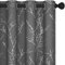 Deconovo Blackout Curtains 84 Inch Drop, Door Themal Eyelet, Silver Tree Branches Printed Window Treatment Curtains for Living Room, Grey, 52 x 84 Inch (W x L), 2 Panels
