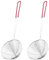 Lot de 2 cuillères à mousse, passoire Spider Skimmer, cuillère à spätzle, louche à mousse en acier inoxydable, louche en maille avec long manche et trou de suspension pour cuisiner et frire, filtre