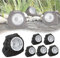 bmf-versand® Solarlampen für außen Garten 6 Stück Set - Solar Bodenleuchten aussen Stein Optik - Solarleuchten Gartenlampen solar wetterfest - Gartenbeleuchtung Deko Wegeleuchten IP44 Solar LED