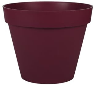 Pot de fleur rond Toscane Ø 40 x H.32 cm - Rouge bourgogne - Eda