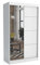 Brent - Kleiderschrank mit Spiegel Tom, 120cm Breit, Schlafzimmerschrank mit 1 Kleiderstange und Einlegeböden für Kleidung, Kleiderschrank Weiß
