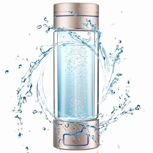 ZHJSHOU Botella de agua de hidrógeno,Botella generadora de agua de hidrógeno portátil,Hasta 9000 PPB,con tecnología SPE y PEM, para el hogar y el fitness(plata, 260ML)
