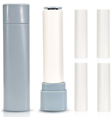 LELE LIFE Mini Lint Roller with 5 Refills 200 Sheets, Small Portable Travel Lint Roller Extra Sticky with Cover for Clothes Pet Hair Purse Essentials,Blue