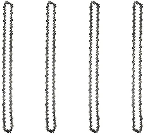 4 piezas de motosierra de 50 cm, 76 eslabones de transmisión, repuesto para fresadora de cadena, paso de hoja de 0.325 pulgadas, calibre 0.058 para cortar