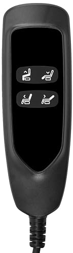 Hommoat Telecomando a 4 pulsanti a 5 pin per sedia reclinabile a doppio motore, ricambio con porta di ricarica USB C CD007