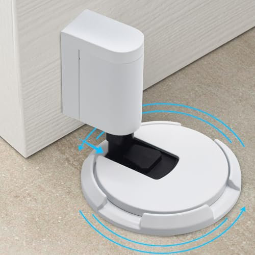 Yiomxhi Türstopper Boden Selbstklebend Schwer Türhalter Tür Stopper ohne Bohren Höhenverstellbarer Türpuffer Wandschutz Türfeststeller mit 3M-Klebeband Schrauben Door Stopper, Weiß