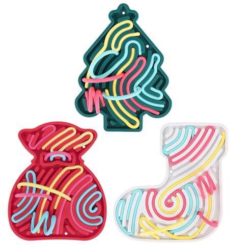 Set de Actividades sensoriales navideñas, 3 Juguetes sensoriales de Silicona con Forma de árbol de Navidad para TDAH y Autismo, Medias, Bolsa de Regalo para niños a Partir de 3 años