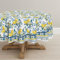 Artoid Mode Zitrone Blumen Sommer Tischdecke Rund 140 cm, Saisonnal Frühling Fleckschutz Tischwäsche Küche Dekoration Party Dekor