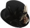 Generisch Cowgirl-hüte Für Damen Schwarzer Zylinder Strohhut Männer Gothic-halloween-zylinder Gothic-ausrüstung Für Damen Steampunk-hut Halloween- Hut Kostüm Black Gefühlt