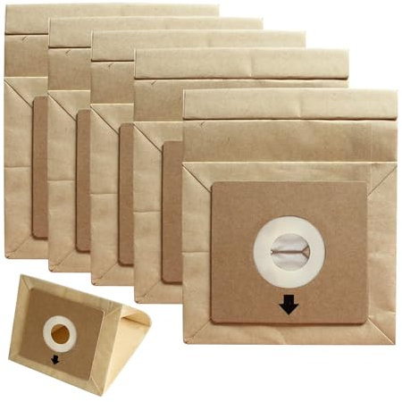 5 Pack Vacuum Cleaner Bags for Bush Model VCB35B15C1J7W-70 VYTRONIX RBC02 BC-402, BC-501 Argos Value VC-401 VC-402, Paper Dust Bags, Vacuum Hoover Cleaner Accessories
