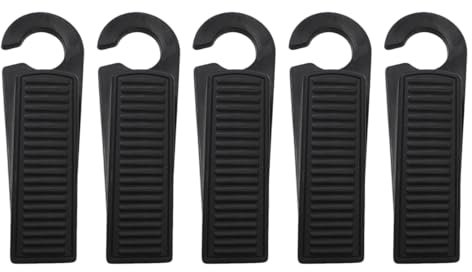 OUDQFCJ 5 pcs Butoir de porte en caoutchouc - Butée de porte - Cales en plastique - Butée de porte - Noir