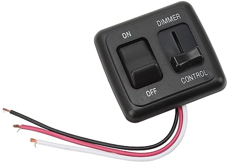 12V DC Toggle Switch For LED, Halogen, Incandescent Lights, with Memory Function, 3 Wire Hook Up, Small Size, Fits Tight Spaces, Dimmer Switch For Halogen, 9V - 16V DC,