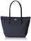Lacoste Damen Shopper S Shopping Bag,Lederimitat (100% PVC),24.5x24.5x14.5, Tote-Bag Trageriemen Handtasche,BLAU (141),Einheitsgröße (One Size)