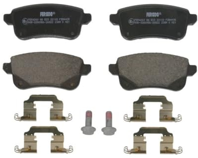 FERODO FDB4435 Bremsbelagsatz Bremsbeläge Hinten mit Zubehör Kompatibel mit RENAULT Megane 3 Grandtour KZ0/1