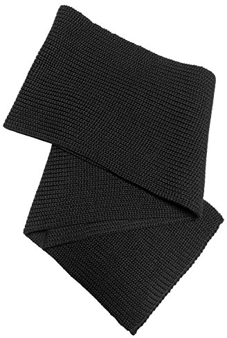 Blauer Peter - gestrickter Schal - Schurwolle - uni - 9 Farben, Farbe:Schwarz