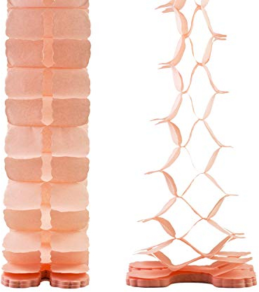 Creativery Papier Girlande 6 Meter (apricot 714) // Papiergirlande Hängedeko Raumdeko Party Geburtstag Raumdekoration Deko