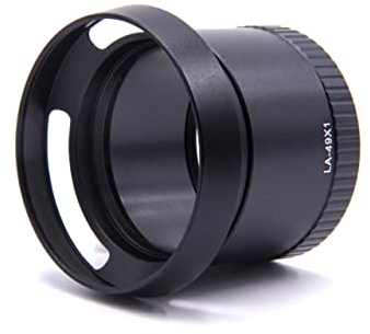 vhbw Filteradapter 49mm kompatibel mit Leica X1, X2 Kamera, Digitalkamera Objektive - schwarz in Tubusform