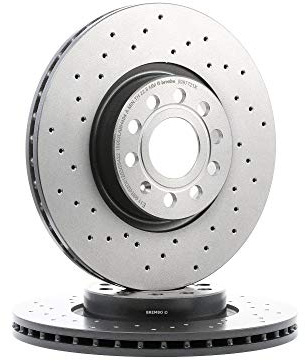 BREMBO 09.9772.1X 2x Bremsscheiben Vorne Ø312mm gelocht/innenbel. Kompatibel mit VW Golf 7 Schrägheck 5G1, BQ1, BE1, BE2 1K0615301AA 1KD615301D L1K0615301AA