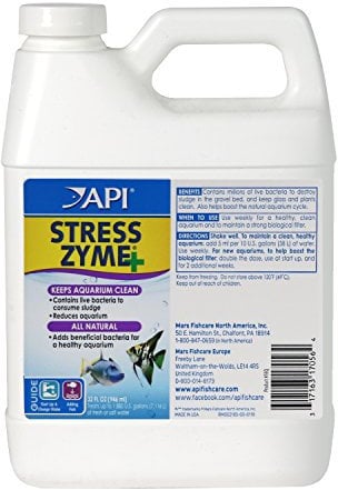 API Stress Zyme Reinigungslösung für Süß- und Salzwasseraquarien, Weiß