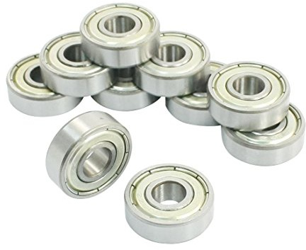 DollaTek 10 Pcs 608ZZ 8x22x7mm Metall Double Shielded Miniatur Rillenkugellager für Skateboard Roller Inline Skates