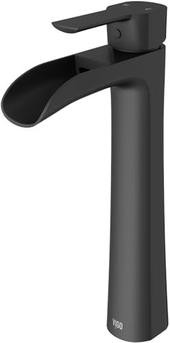 VIGO Niko 10,5 H Einloch Einhand-Badezimmerarmatur in Mattschwarz - Schiff Waschbecken Wasserhahn VG03024MB