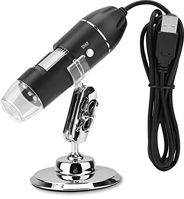 USB-Mikroskop, 50X-500X 0.3MP, LED-Computerlupe, mit Halter, Fokussiereinstellung, Bequeme Bedienung, zur industriellen Leiterplattenprüfung, Schmuckbewertung, Erkennung