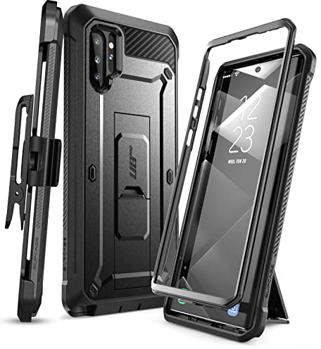 SUPCASE Handyhülle für Samsung Galaxy Note 10 Hülle Outdoor Case Bumper Schutzhülle Robust Cover [Unicorn Beetle Pro] OHNE Displayschutz mit Gürtelclip und Ständer 6.3 Zoll 2019 Ausgabe, Schwarz