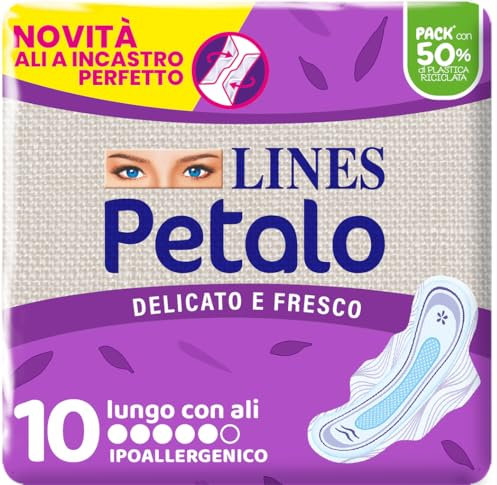Lines Assorbenti Petalo Ultra Lungo Ali, 10 Pezzi