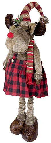 Trendyshop365 Weihnachtsdeko Elch Rentier Winter-Deko (50-80cm ausziehbar)